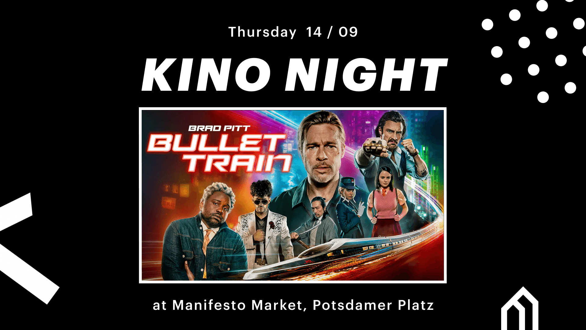 KINO NIGHT: Bullet Train ⎮ FREE ADMISSION, 14/09