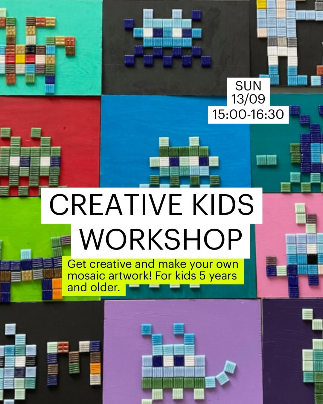 Creative Kids Berlin: Mosaic Workshop, 13/09