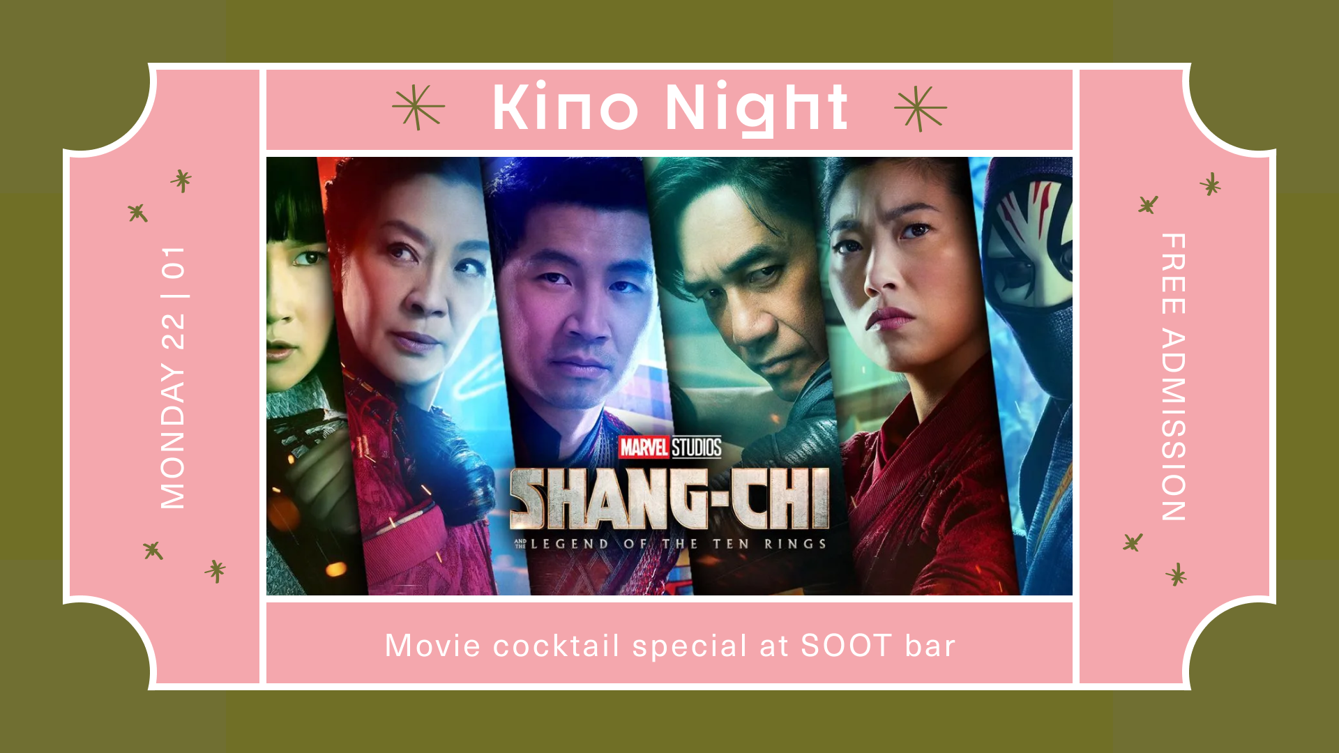 KINO NIGHT: Shang Chi | FREIER EINTRITT, 29/01