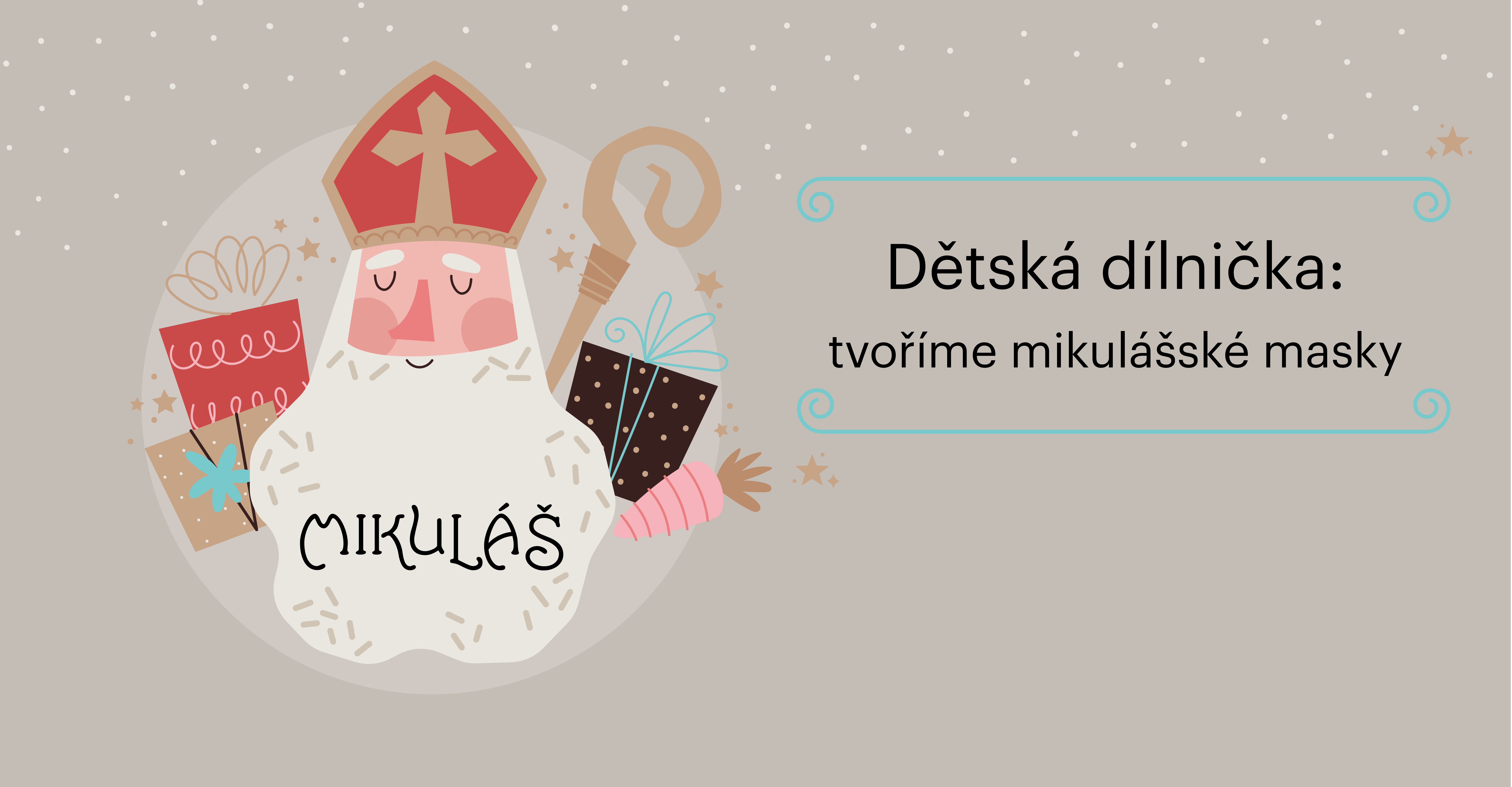 Dětská dílnička: tvoříme mikulášské masky, 28/11