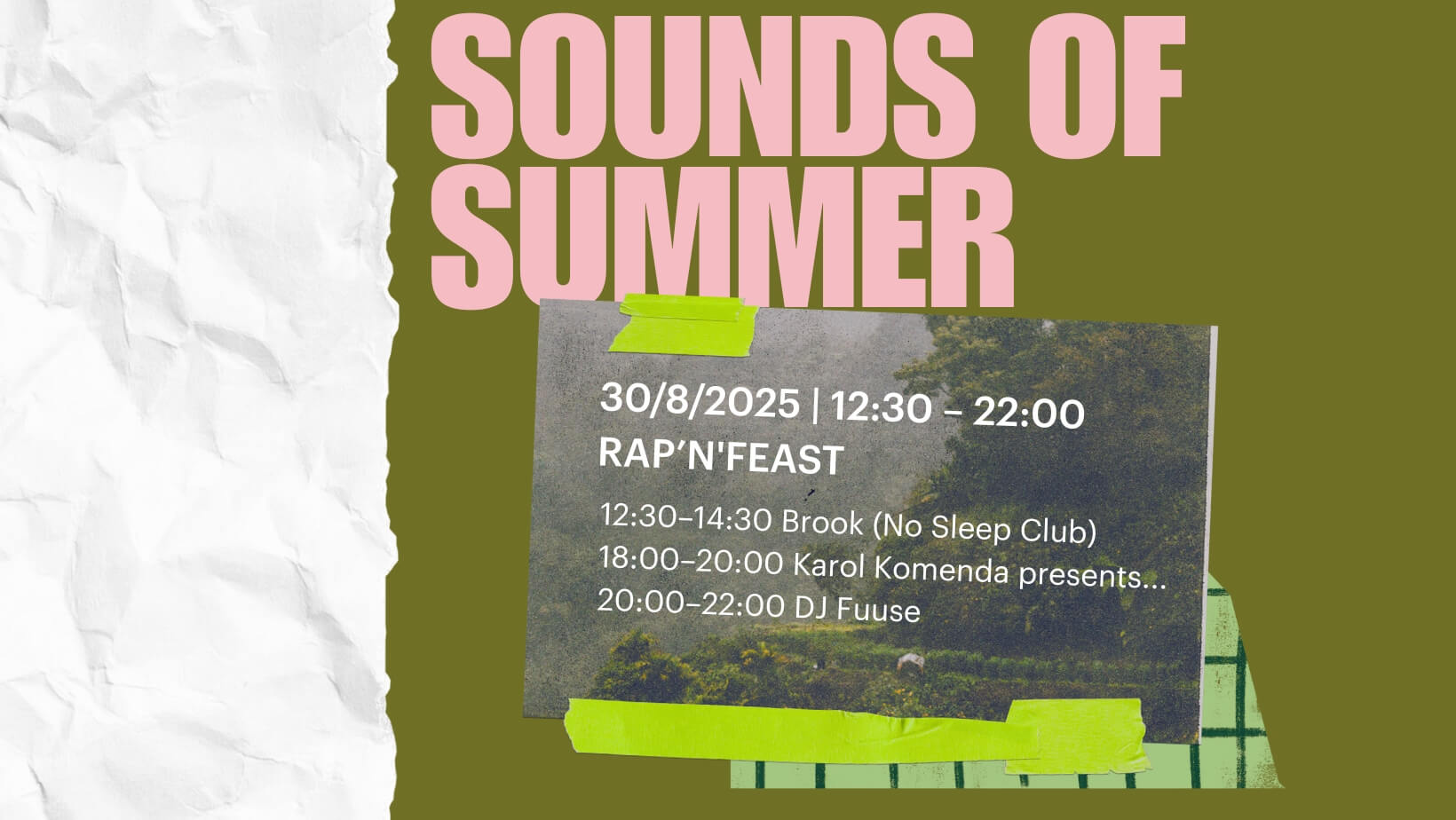 Sounds of Summer: Rap'n'Feast, 30/08